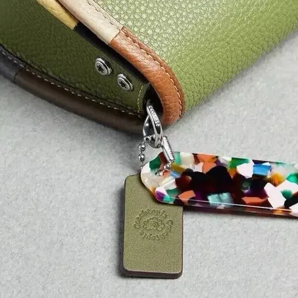 NWT Coach Wavy Dinky Bag Coachtopia Olive Green Leather Crossbody CK540